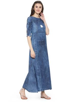 Blue  denim kurti 4