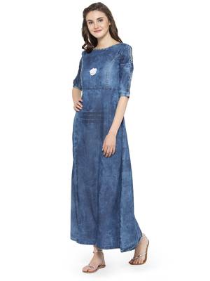 Blue  denim kurti 5