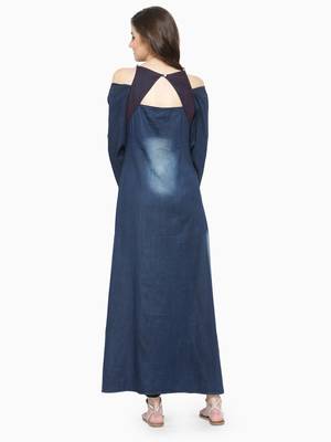 Blue  denim kurti 2