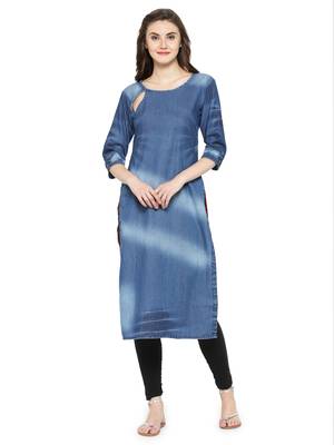 Blue  denim kurti 1