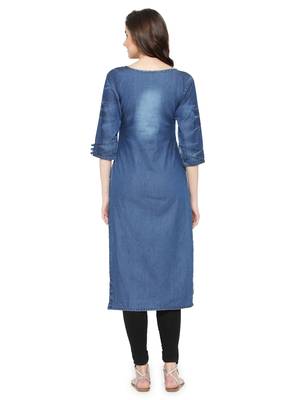 Blue  denim kurti 2
