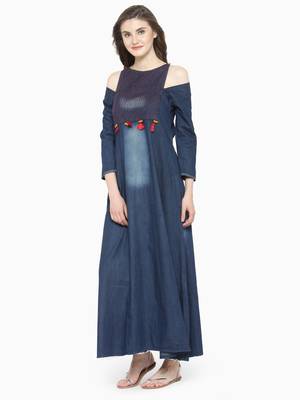 Blue  denim kurti 4