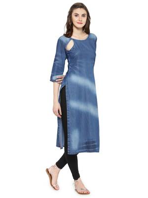 Blue  denim kurti 3