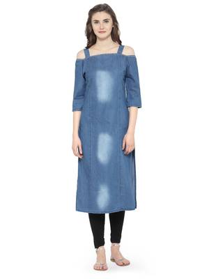 Blue  denim kurti 1