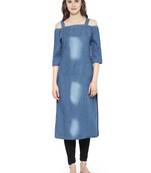 Blue  denim kurti