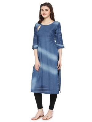 Blue  denim kurti 4