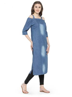 Blue  denim kurti 3