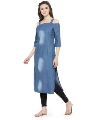 Blue  denim kurti 4
