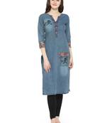 Light blue  denim kurti
