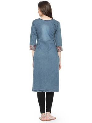 Light blue  denim kurti 2