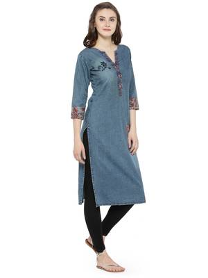 Light blue  denim kurti 3