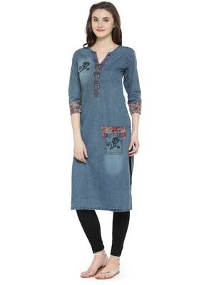 Light blue  denim kurti 4