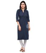 Dark blue  denim kurti