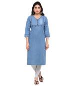 Blue  denim kurti