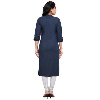 Dark blue  denim kurti 2
