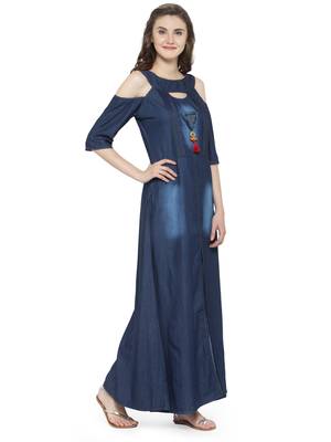 Dark blue  denim kurti 3