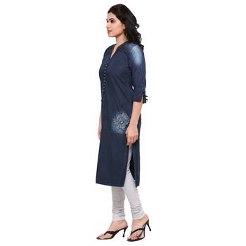 Dark blue  denim kurti 3