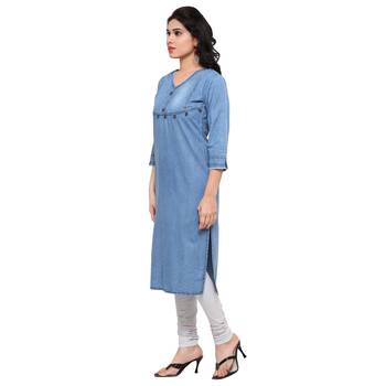 Blue  denim kurti 3