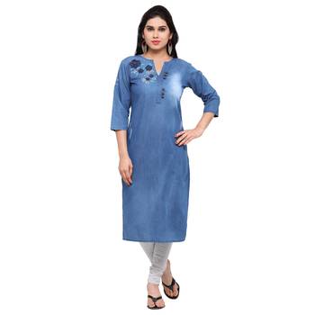 Blue  denim kurti 1
