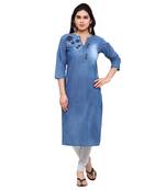 Blue  denim kurti