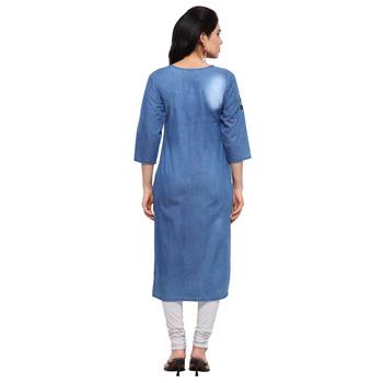 Blue  denim kurti 2