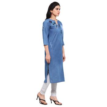 Blue  denim kurti 3