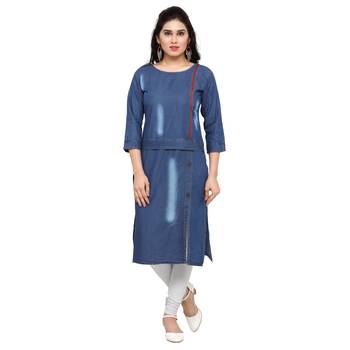 Blue  denim kurti 1