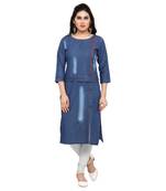 Blue  denim kurti