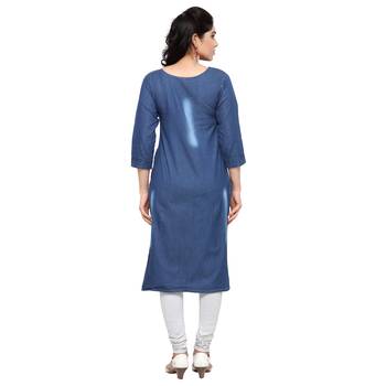 Blue  denim kurti 2