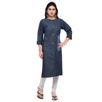 Dark blue  denim kurti 1