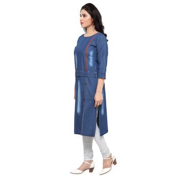 Blue  denim kurti 3