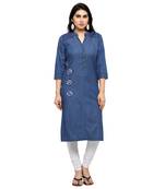 Blue  denim kurti