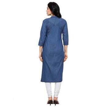 Blue  denim kurti 2