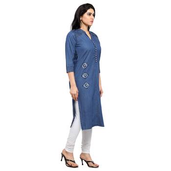 Blue  denim kurti 3