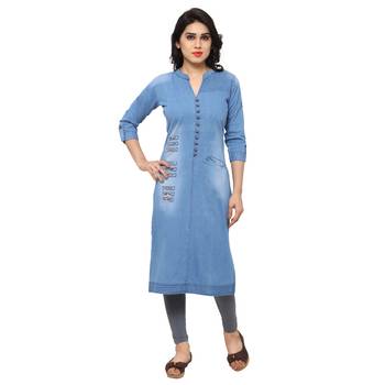 Blue  denim kurti 1