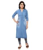Blue  denim kurti