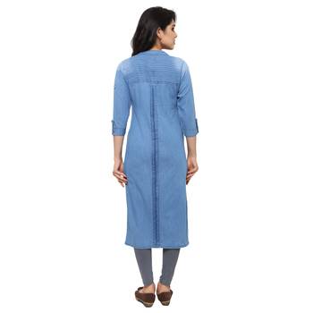 Blue  denim kurti 2