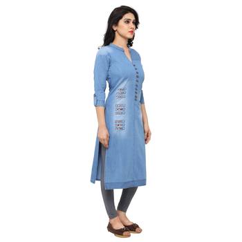 Blue  denim kurti 3