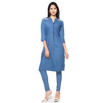 Blue  denim kurti 1