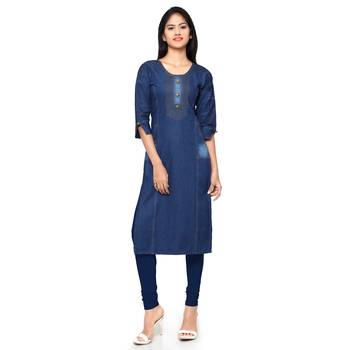 Blue  denim kurti 1