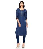 Blue  denim kurti