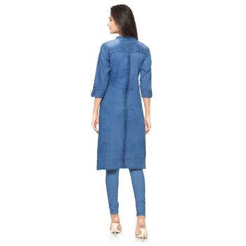 Blue  denim kurti 2