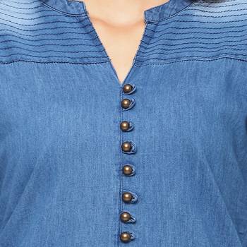 Blue  denim kurti 3