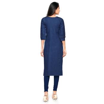 Blue  denim kurti 2