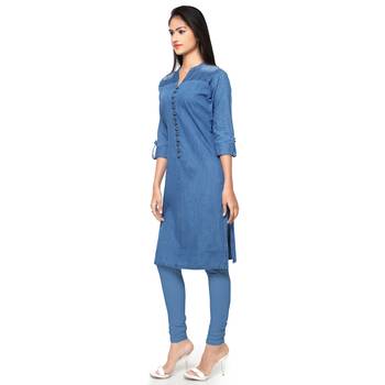 Blue  denim kurti 4