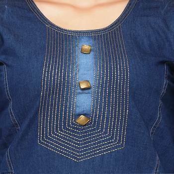 Blue  denim kurti 3