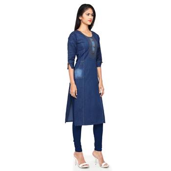 Blue  denim kurti 4