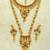 Ruby green copper long short laxmi temple necklace jewellery haaram set for wedding festival