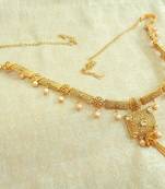 Golden LCT Kundan Pearl Waist Belly Hip Chain Belt Kamarband Keychain Ethnic Wedding Jewelry - LGKB07_LCT