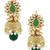 Emerald Green Traditional Rajwadi Jhumki Earrings Jewellery for Women - Orniza